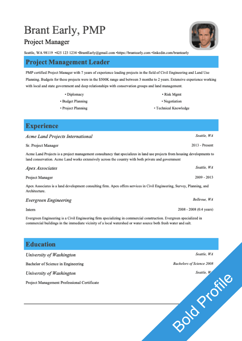 Bold Profile Template Thumbnail