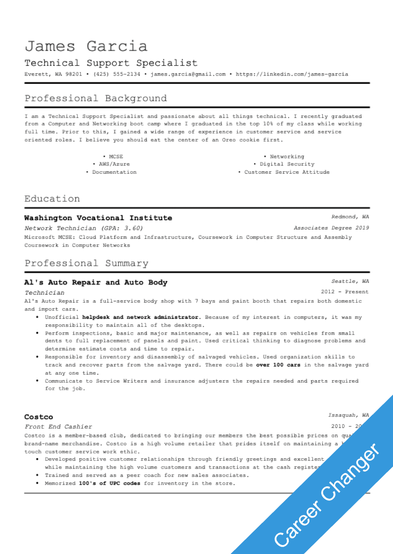 Career Changer Template Thumbnail