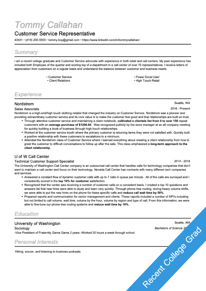 Recent College Grad Template Thumbnail